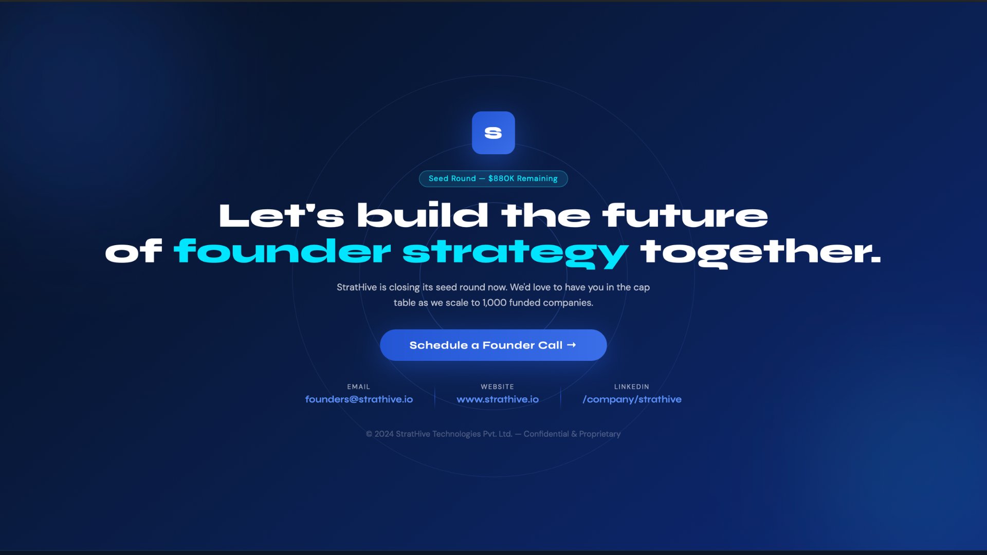 StratHive — Investor Pitch Deck